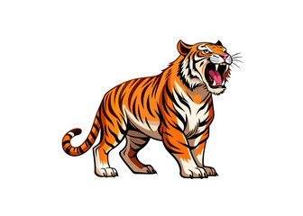 Obraz premium tiger isolated on white