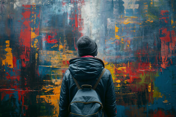 abstract painting , clean focus, stock photography, tourist photo --ar 3:2 --style raw --stylize...