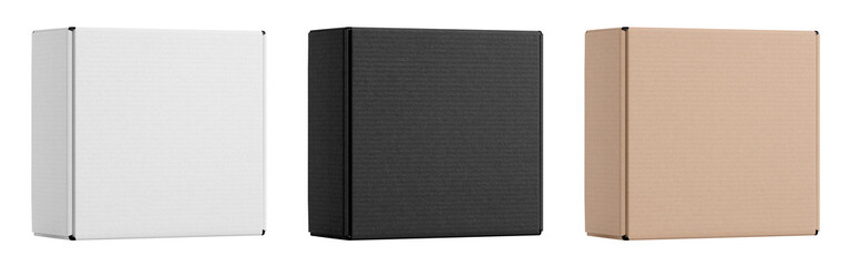 3D illustration. Mailing and delivery box isolated.