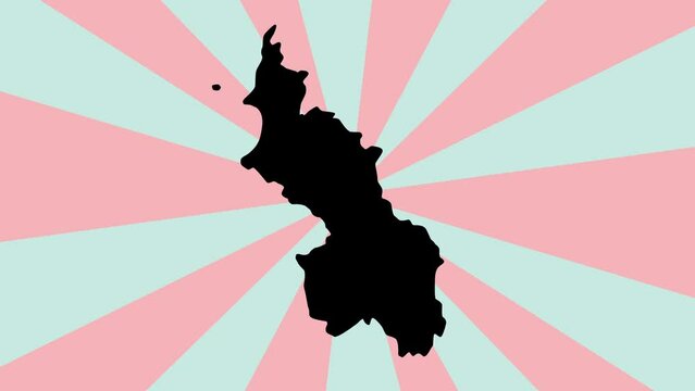 map of Sincelejo in colombia with rotating background