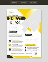 Corporate business multipurpose flyer design and brochure cover page template