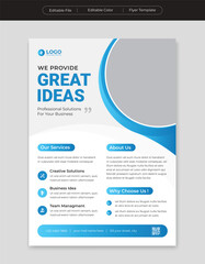 Corporate business multipurpose flyer design and brochure cover page template