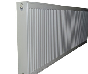 Modern radiator isolated on white background