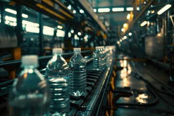 Bottling Plant Production Line with Plastic Bottles