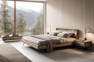 Interior of a Nordic bedroom