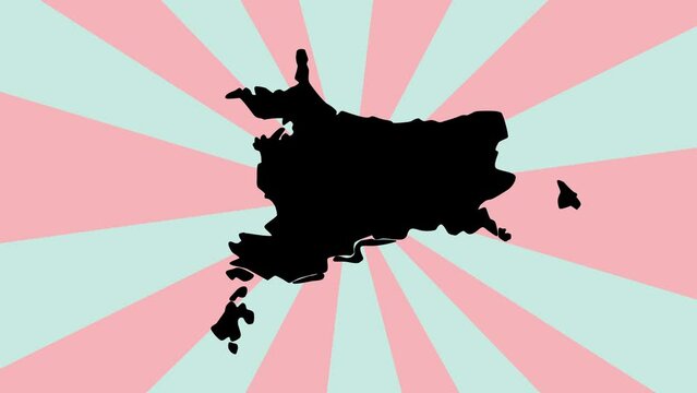 map of Villavicencio in colombia with rotating background