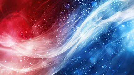 Dynamic Patriotic Sparkle Background. A striking blend of red, white & blue. Perfect for election campaigns, voting promotions, and patriotic celebrations - obrazy, fototapety, plakaty