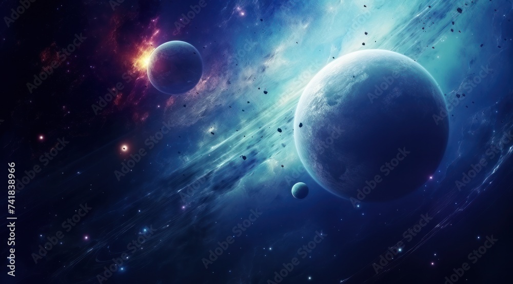 Poster planets in space from the outer space wallpape