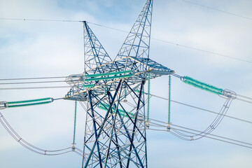 A Transmission line carrying electric energy from one point to another in an electric power system.