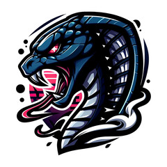 snake, cobra, rattlesnake, Mascot Logo, eSports gaming emblem, t-shirt print

