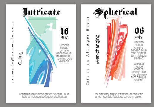 Flyer A4 with Abstract Shuttered Glass Shape Simple on White Background