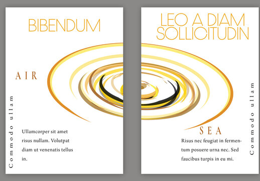 Flyer A4 with Futuristic Colored Abstract Geometric Shape