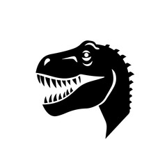 Dinosaur Head Side Logo Design