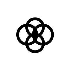 Four Circle Logo Design - obrazy, fototapety, plakaty
