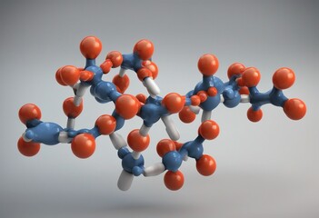 3D model of an insulin molecule
