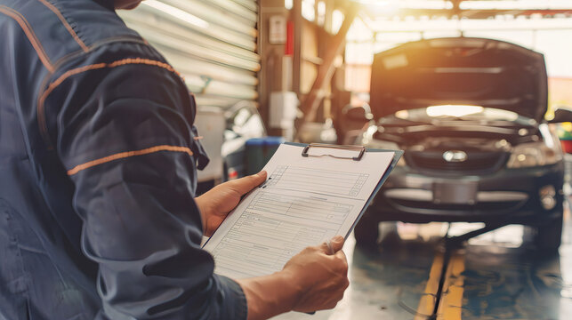 Car auto services and maintenance check.