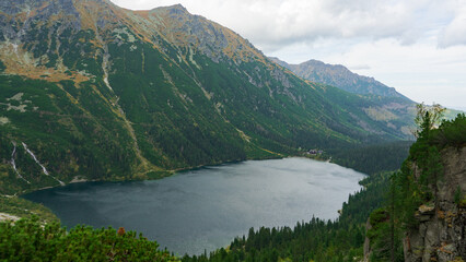 Lake Morskie Oko. Tatras. Nature lovers. Scenic route. Serene journey. Picturesque landscapes. Poland. Sea Eye. Mountains. Hiking. Czarny Staw pod Rysami. Black Lake. Rysy. Schronisko. Mountain Hut. © Liudmila