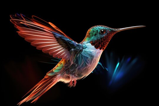 Life of a hummingbird captured through high quality image.