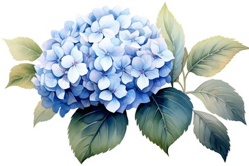 Blue Hydrangea Watercolor Elegance