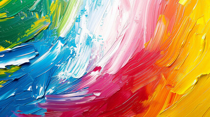 Vibrant Turbulence Flag Artwork in Oil Paint
