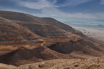 Mountains landscape in edge of the world desert,riyadh