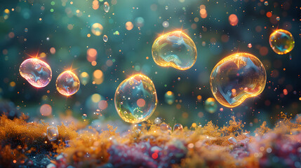 background 3D,
background with bubbles 4K wall paper 