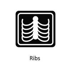 Ribs vector solid icon style illustration. EPS 10 File stock illustration