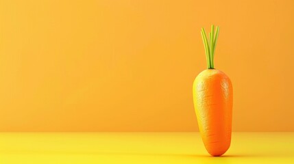 One Carrot and Orange Background