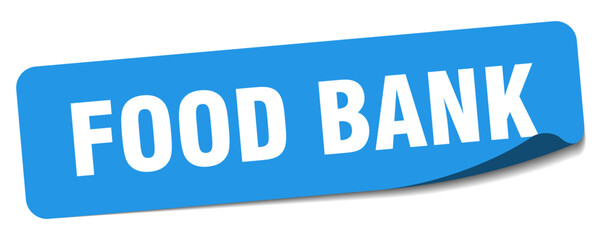 food bank sticker. food bank label