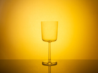 Aesthetic glassware image with creative backlighting and colorful gel filters