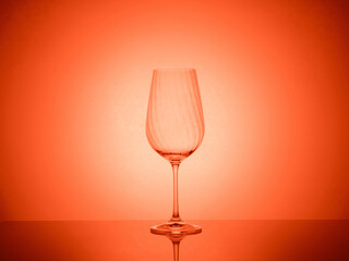 Mesmerizing glassware presentation with colorful gel filters in creative backlight photography