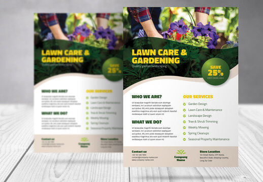 Gardening Services  Flyer Template