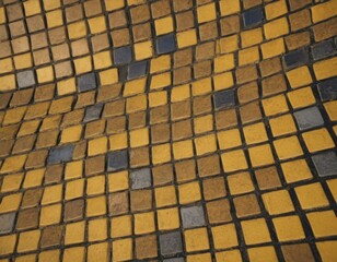 Bright gold and blue shiny tiles