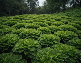 green leafy plants and trees with dark background