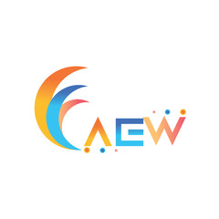 Fototapeta premium AEW letter technology logo design on white background. AEW creative initials letter business logo concept. AEW uppercase monogram logo and typography for technology, business and real estate brand. 