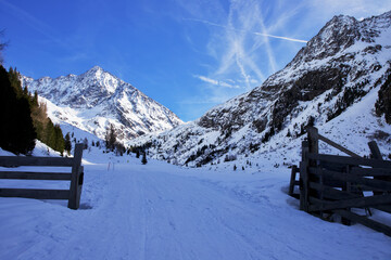 ski resort in the mountains - alps panorama