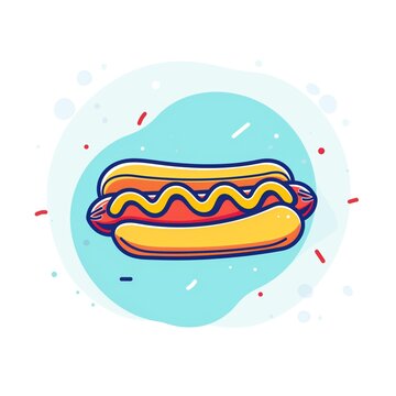 illustration of hotdog