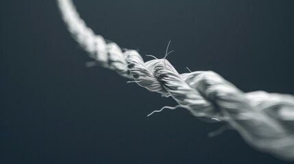 Tension Unraveled: White Wire Fibers. Generative AI - obrazy, fototapety, plakaty