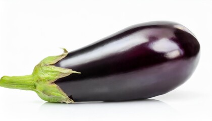 fresh eggplant isolated on white background with clipping path