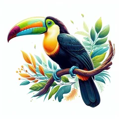  a coloured toucan on a branch © DanieleBennati