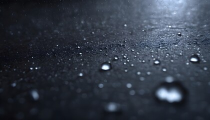 Raindrops on dark background macro
