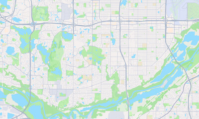 Fototapeta na wymiar Bloomington Minnesota Map, Detailed Map of Bloomington Minnesota