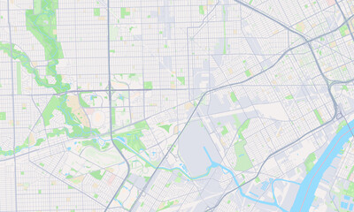 Fototapeta na wymiar Dearborn Michigan Map, Detailed Map of Dearborn Michigan