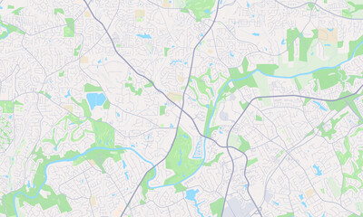 Fototapeta na wymiar Johns Creek Georgia Map, Detailed Map of Johns Creek Georgia