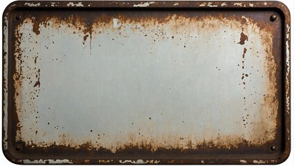 Vintage rusty blank sign background. Copy space for text.