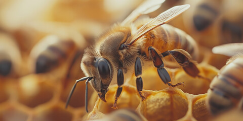 Bees - obrazy, fototapety, plakaty