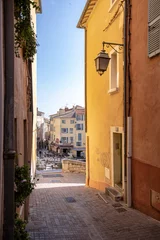  narrow street in the old town hyeres, france © Sabry