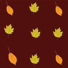 Obraz premium illustration of autumn leaves in color background, autumn
