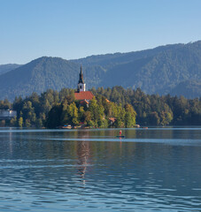 Landscape of Lake Bled  in Slovenia - 741904789