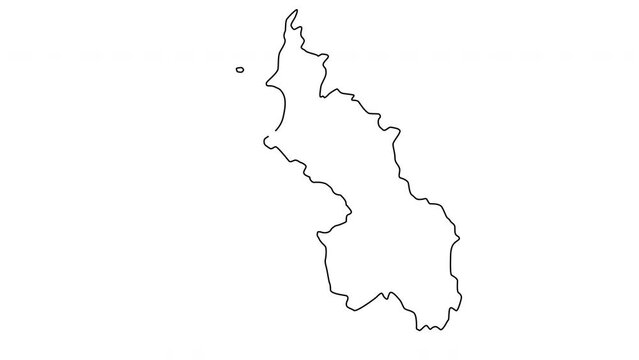 animated sketch of the map of Sincelejo in Colombia